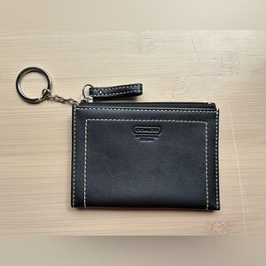 Coach Mini Skinny Leather ID Case with Key Ring